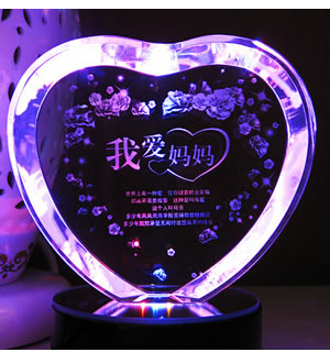 感恩母亲-把对妈妈的感激和想念刻在水晶里