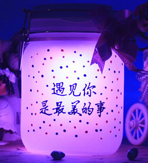 浪漫阳光瓶-3种款式:遇见你,雪人,圣诞老人