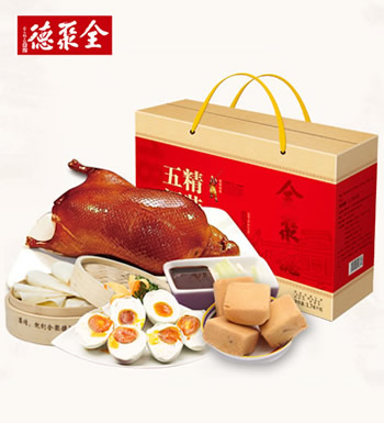 全聚德烤鸭礼盒-烤鸭 卷饼 鸭肉酥 咸鸭蛋