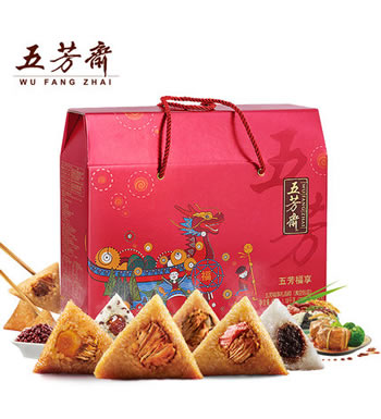五芳斋鲜肉礼品粽-6口味12只粽子