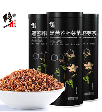 黑苦荞茶，百年修正药业出品（3罐）-保护肝脏，调节血糖，提高免疫力