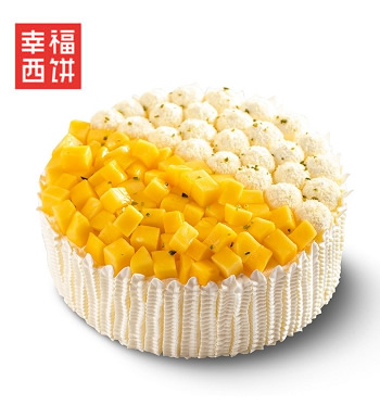 幸福西饼-戚风榴芒多-泰国金枕榴莲+多汁芒果