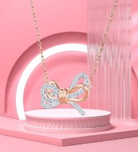 SWAROVSKI 施华洛世奇项链 - 蝴蝶结锁骨项链