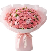 爱的祝福 - 粉色康乃馨99支+多头康乃馨