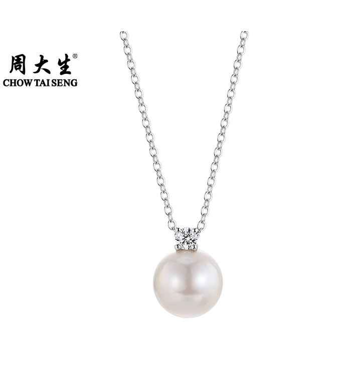 周大生 925银珍珠项链-优雅气质 闪耀动人