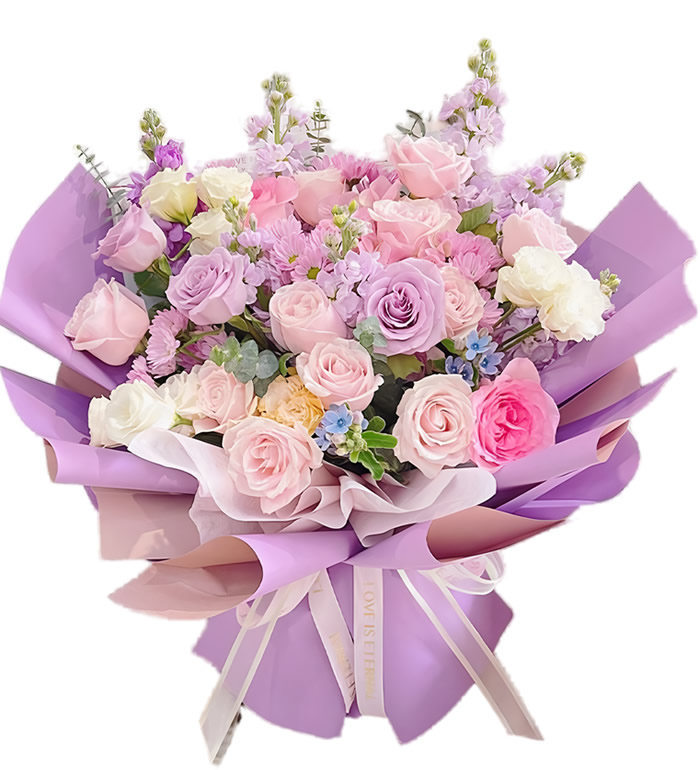 美丽绽放-向日葵 香槟玫瑰