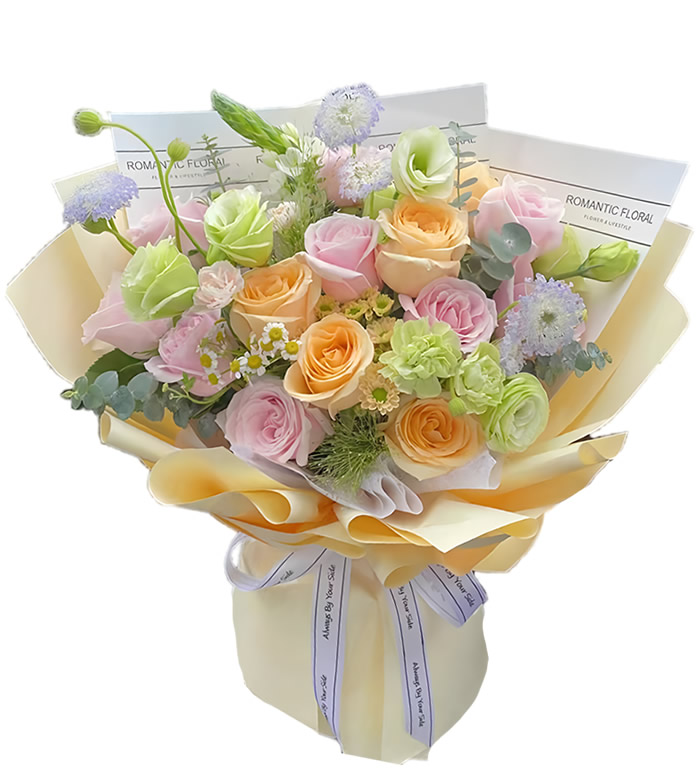 幸福之约-粉玫瑰 香槟玫瑰