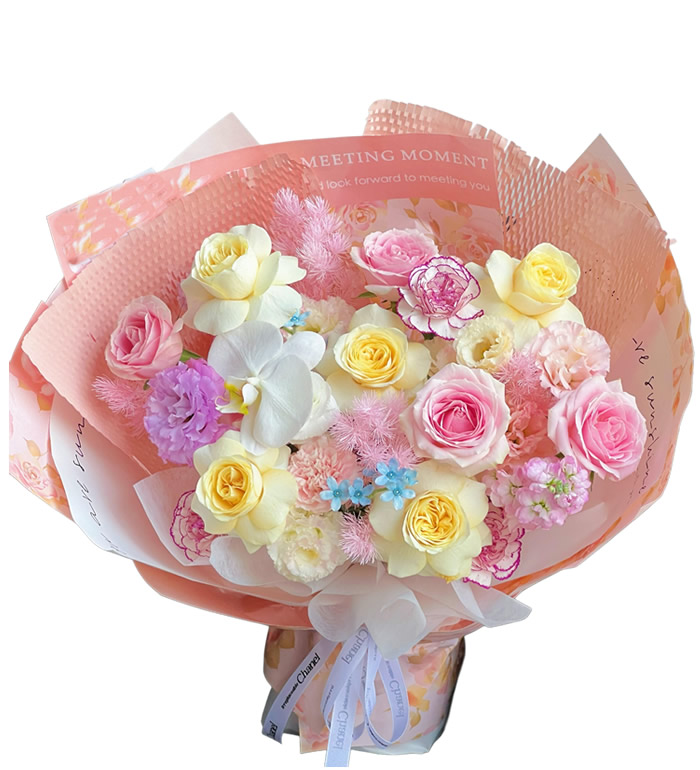 美丽邂逅-粉玫瑰 香槟玫瑰