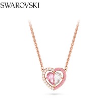 施华洛世奇（SWAROVSKI）半心贴贴项链 - 心心相印