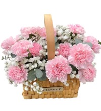 以爱之名 - 粉色康乃馨迷你小花篮