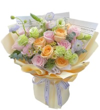 幸福之约 - 粉玫瑰 香槟玫瑰