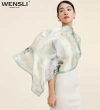 真丝披肩长丝巾 - 高档桑蚕丝 多色可选