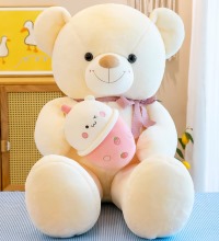 可爱奶茶泰迪熊 - 抱抱熊玩偶