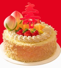 北京味美多-仙桃祝寿蛋糕 - 多尺寸可选 仅送北京