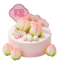 好利来-瑞桃呈祥蛋糕 - 直径15cm