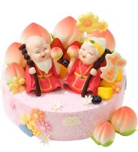 好利来-福寿同辉蛋糕 - 100%动物奶油