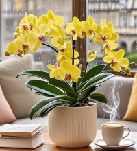 如意黄色系蝴蝶兰(4株) - 经典蝴蝶兰盆栽