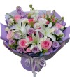 芬芳 - 粉色紫色玫瑰百合