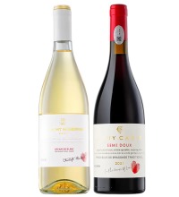 法国菲特瓦 半甜葡萄酒礼盒 - 法国进口 半甜白+半甜红组合装